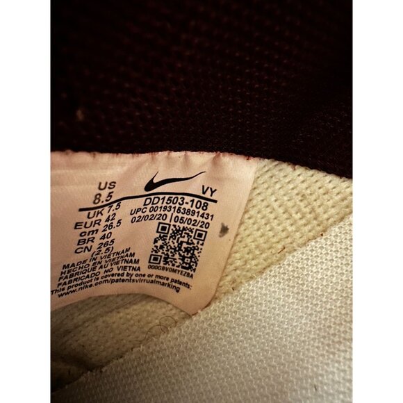 Nike Dunk Low Team Red White Leather DD1503-108 Size 8.5 - Picture 2 of 12